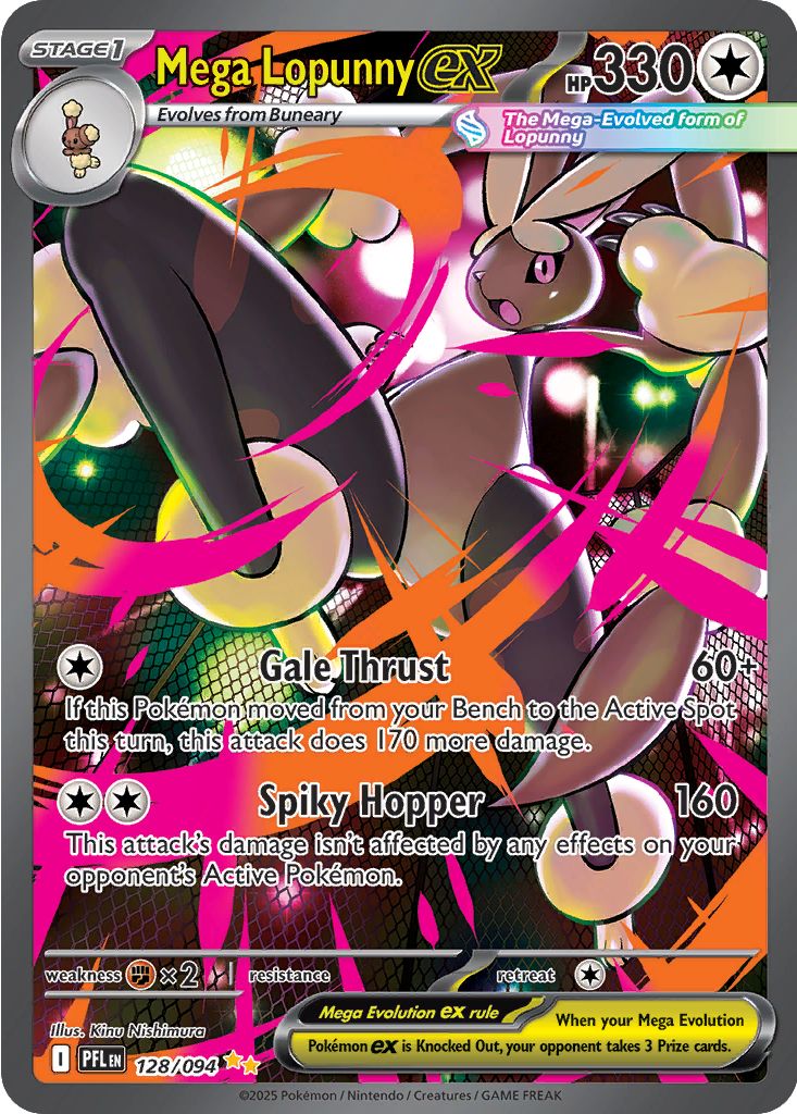 Mega Lopunny ex #128 Pokemon Phantasmal Flames