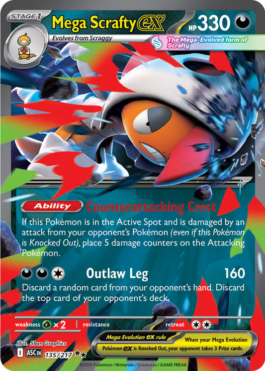 Mega Scrafty 135/217 Ascended Heroes