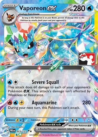 Vaporeon Ex [Prize Pack] #23 Pokemon Prismatic Evolutions