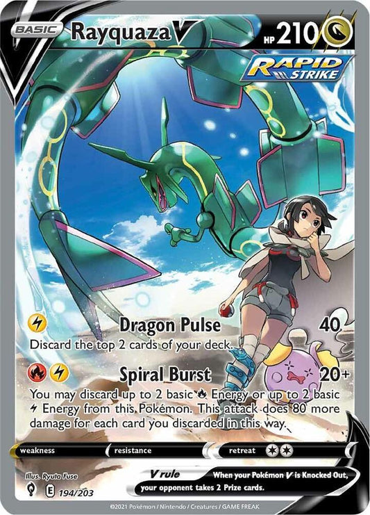 Rayquaza V #194 Pokemon Evolving Skies