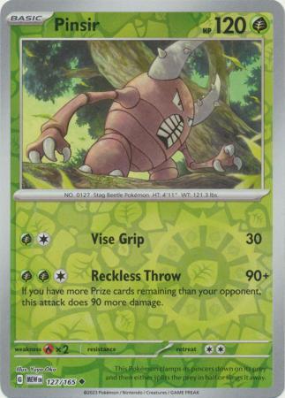 Pinsir [Reverse Holo] #127 Pokemon Scarlet & Violet 151