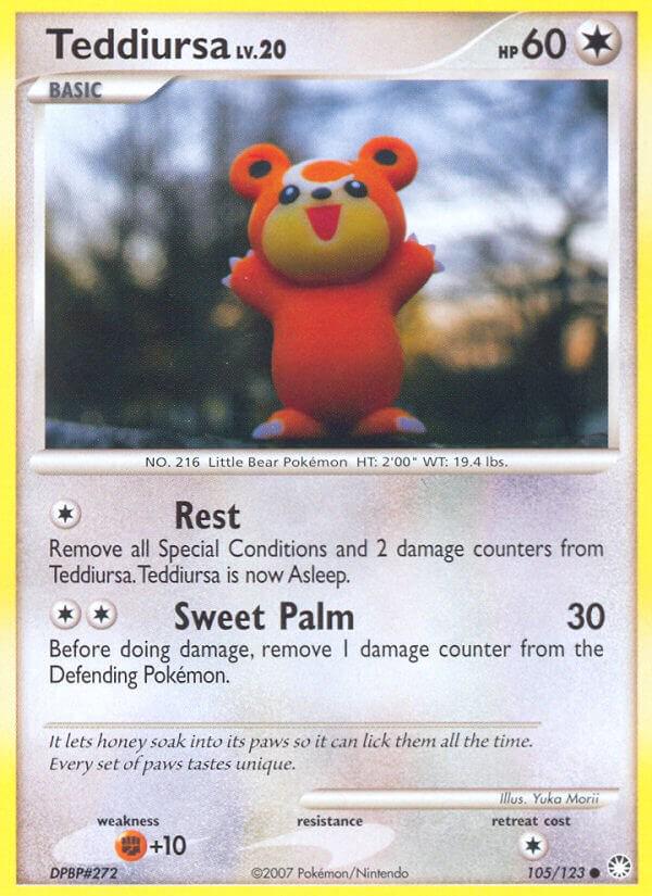 Teddiursa #105 Pokemon Mysterious Treasures MODERATELY PLAYED CONDITION