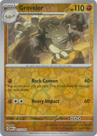 Graveler [Reverse Holo] #75 Pokemon Scarlet & Violet 151