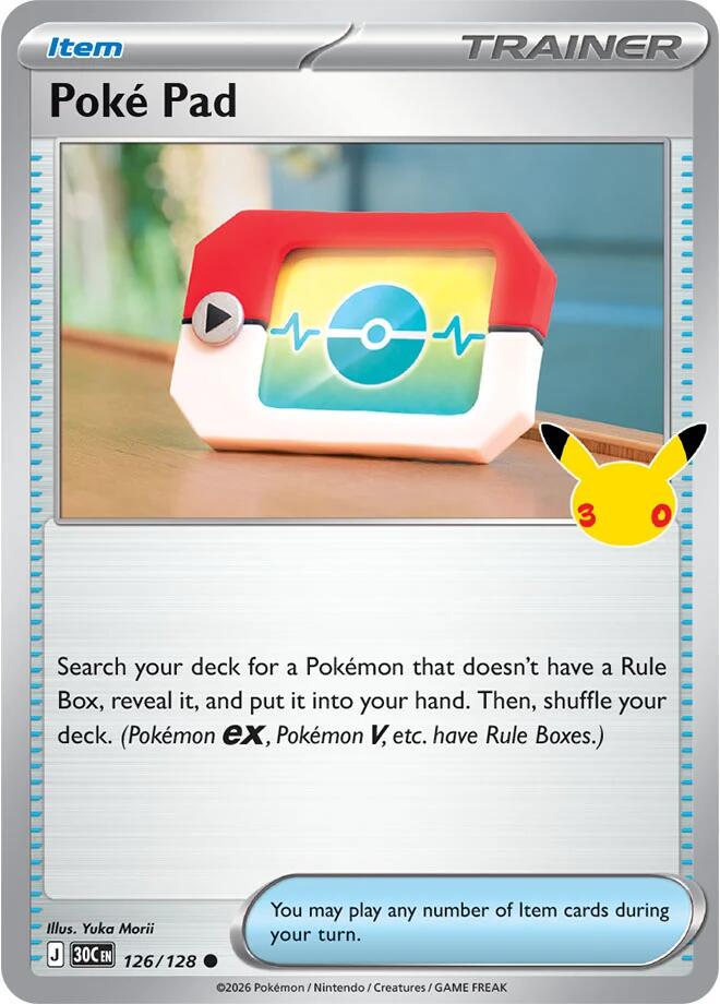 Poke Pad #126 Pokemon 30th Celebration