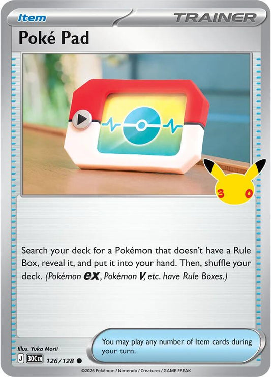 Poke Pad #126 Pokemon 30th Celebration
