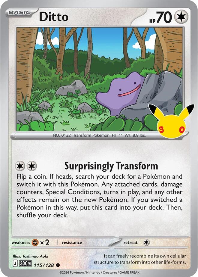 Ditto #115 Pokemon 30th Celebration