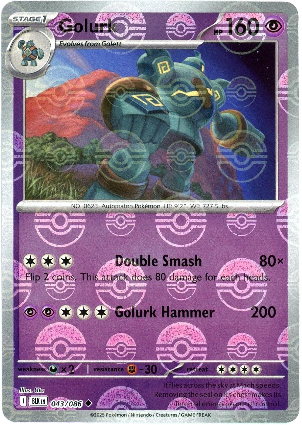 Golurk [Poke Ball] #43 Pokemon Black Bolt