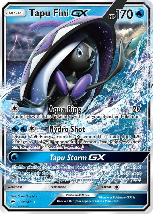 Tapu Fini GX #39 Pokemon Burning Shadows