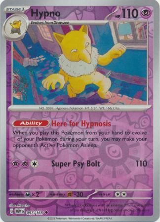 Hypno [Reverse Holo] #97 Pokemon Scarlet & Violet 151