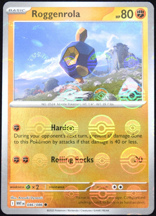 Roggenrola [Poke Ball] #46 Pokemon White Flare