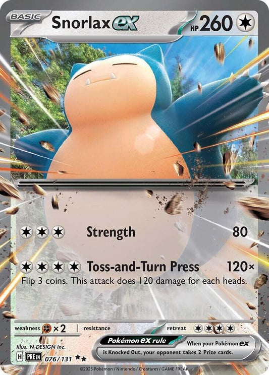 Snorlax ex #76 Pokemon Prismatic Evolutions