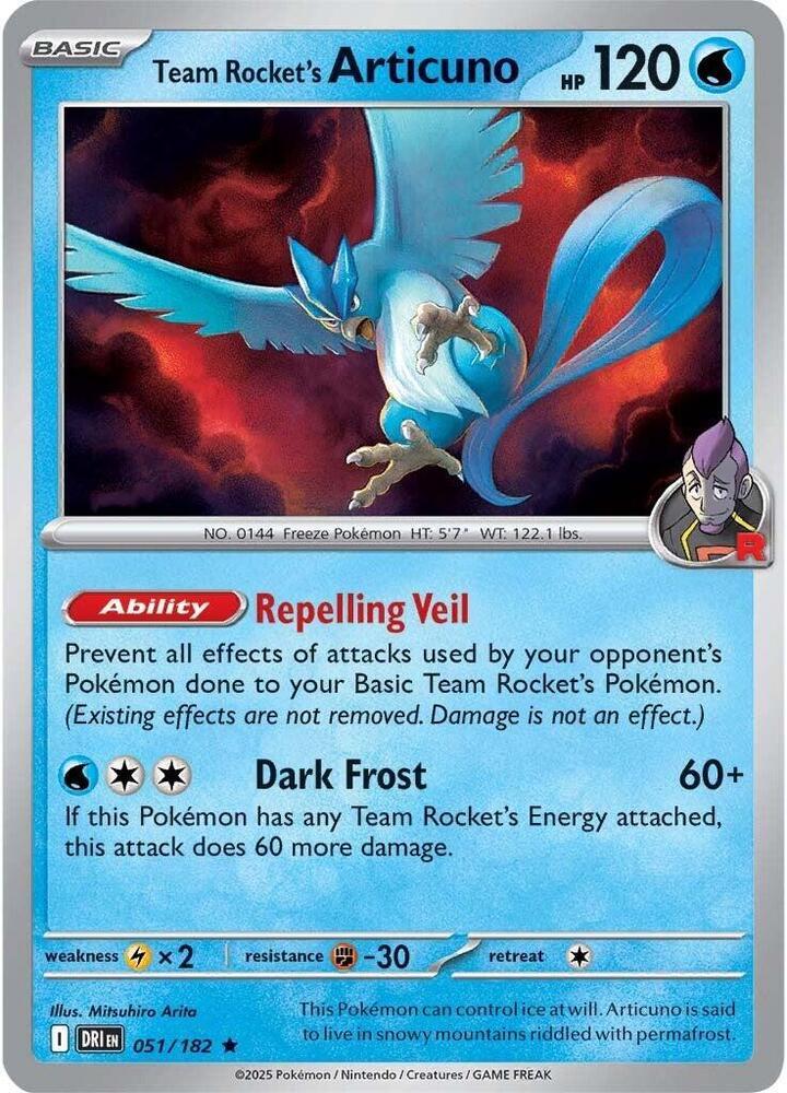 Team Rocket's Articuno [Cosmos Holo] #51 Pokemon Destined Rivals