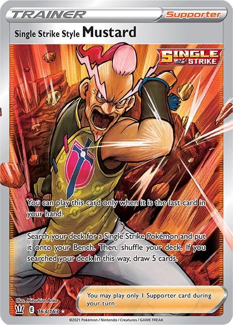 Single Strike Style Mustard #163 Pokemon Battle Styles