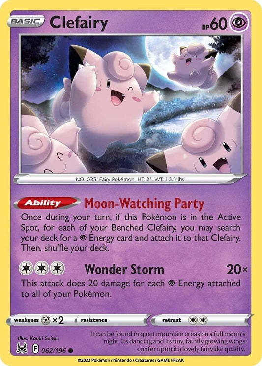 Clefairy #62 Pokemon Lost Origin  (Lightly Played)