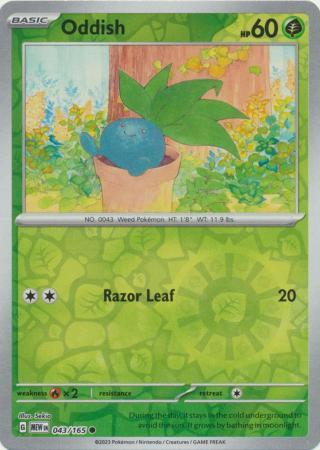 Oddish [Reverse Holo] #43 Pokemon Scarlet & Violet 151