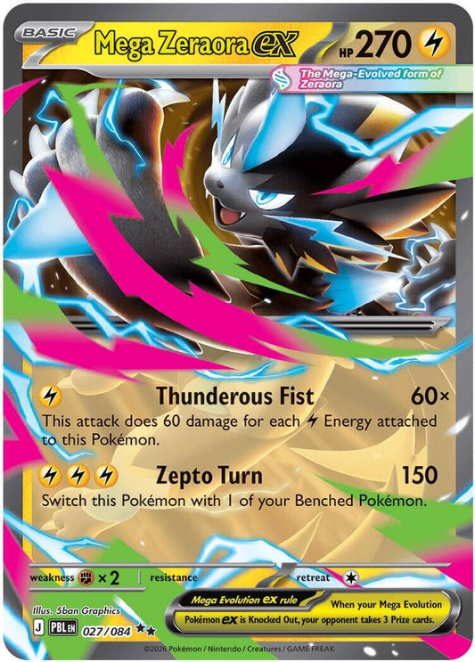 Mega Zeraora ex #27 Pokemon Pitch Black
