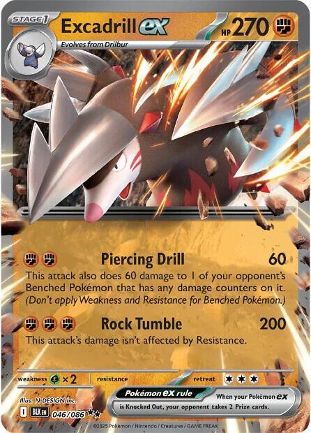 Excadrill ex #46 Pokemon Black Bolt