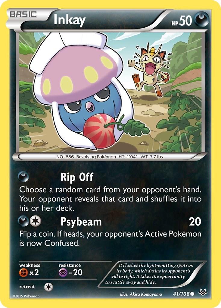 Inkay #41 Pokemon Roaring Skies (Moderately Played)