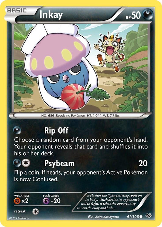 Inkay #41 Pokemon Roaring Skies (Moderately Played)
