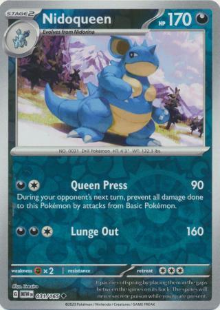 Nidoqueen [Reverse Holo] #31 Pokemon Scarlet & Violet 151