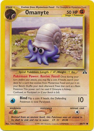 Omanyte #60 Pokemon Neo Discovery Yuka Morii