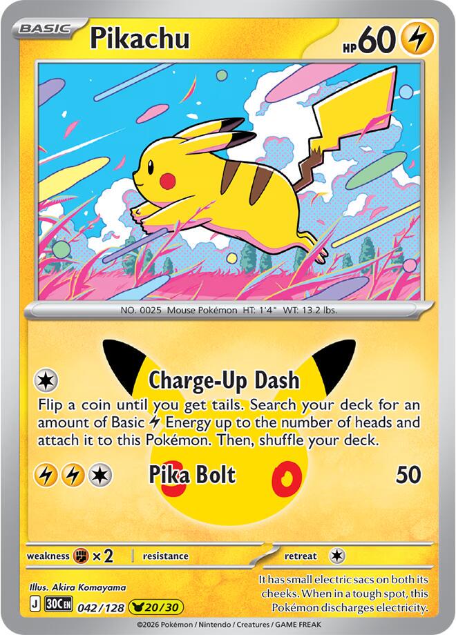 Pikachu #42 Pokemon 30th Celebration