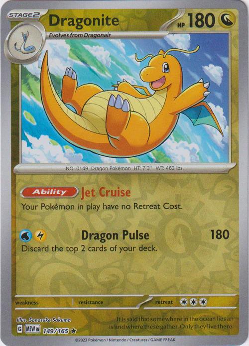 Dragonite [Reverse Holo] #149 Pokemon Scarlet & Violet 151