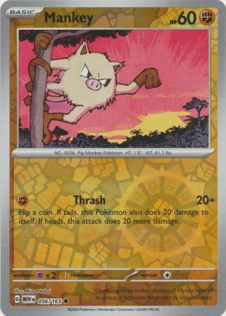 Mankey [Reverse Holo] #56 Pokemon Scarlet & Violet 151