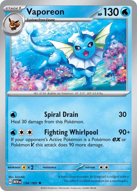 Vaporeon [Holo] #134 Pokemon Scarlet & Violet 151