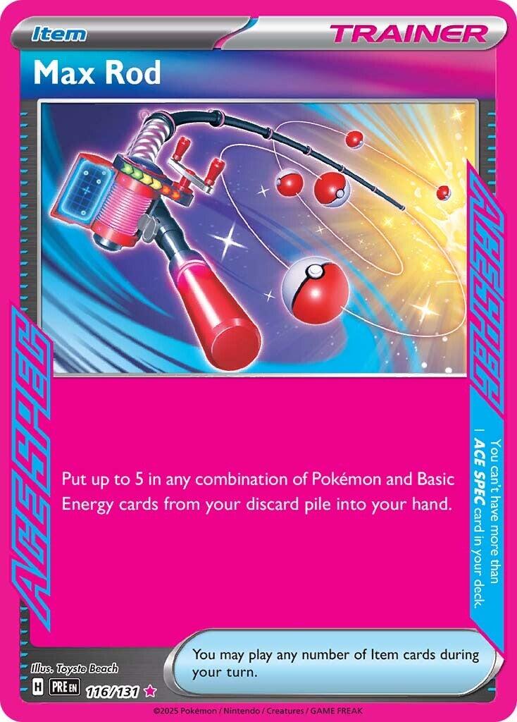 Max Rod #116 Pokemon Prismatic Evolutions