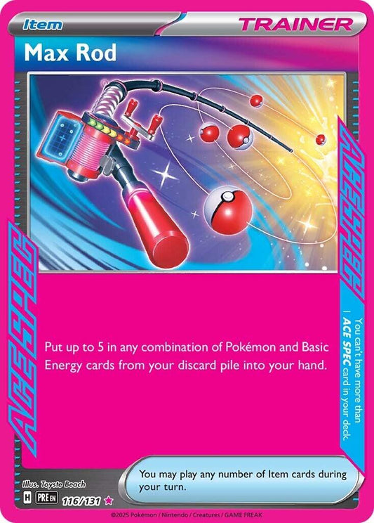 Max Rod #116 Pokemon Prismatic Evolutions