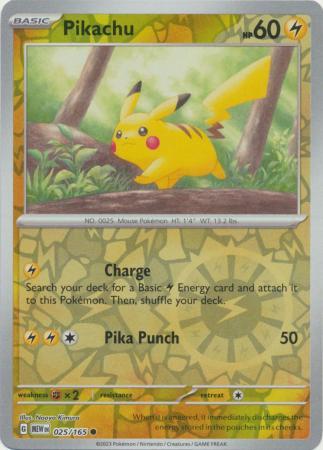 Pikachu [Reverse Holo] #25 Pokemon Scarlet & Violet 151