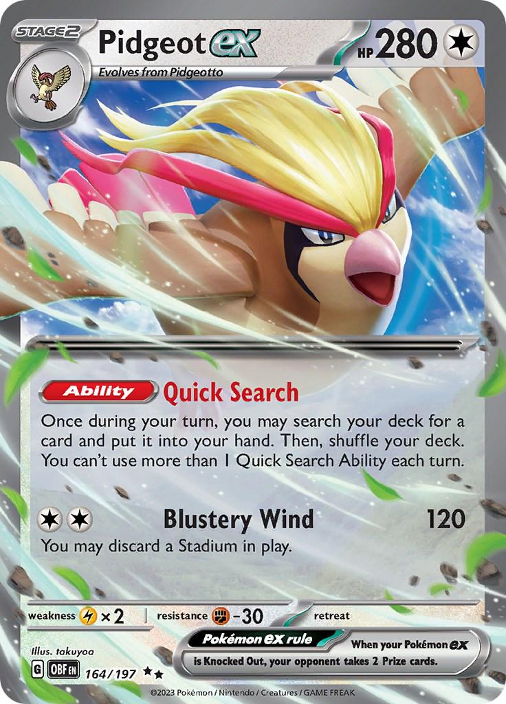 Pidgeot ex #164 Pokemon Obsidian Flames