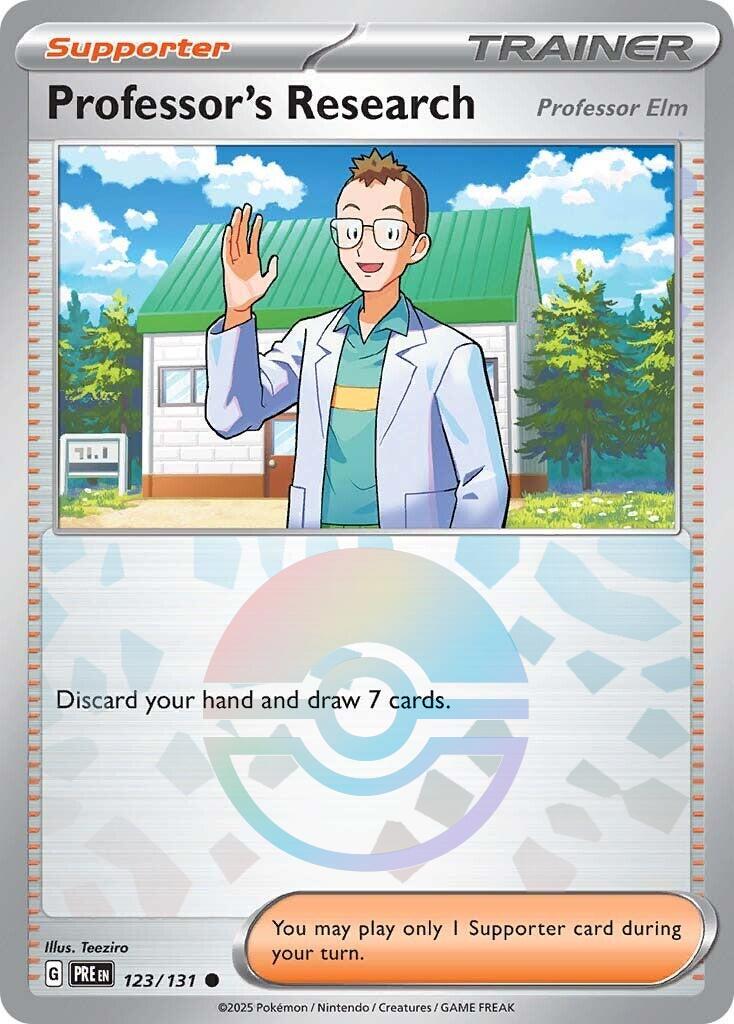 Professor's Research: Professor Elm [Poke Ball] #123 Pokemon Prismatic Evolutions