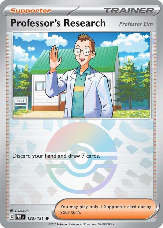 Professor's Research: Professor Elm [Poke Ball] #123 Pokemon Prismatic Evolutions
