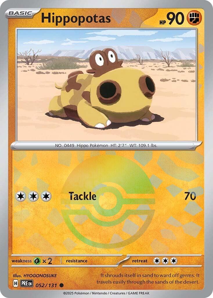 Hippopotas [Poke Ball] #52 Pokemon Prismatic Evolutions