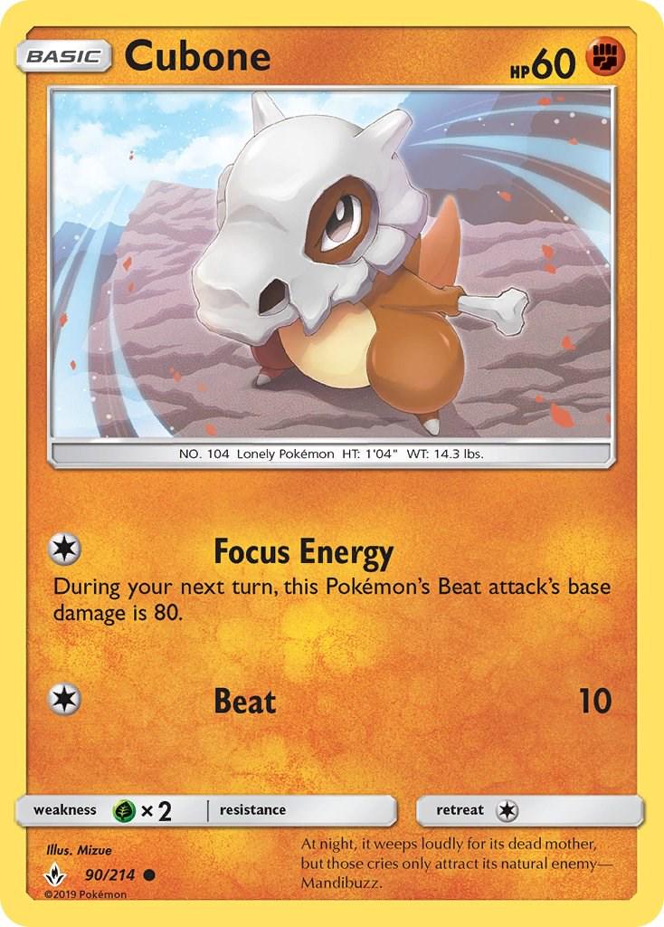 Cubone #90 Pokemon Unbroken Bonds  (Lightly Played)