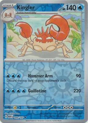 Kingler [Reverse Holo] #99 Pokemon Scarlet & Violet 151