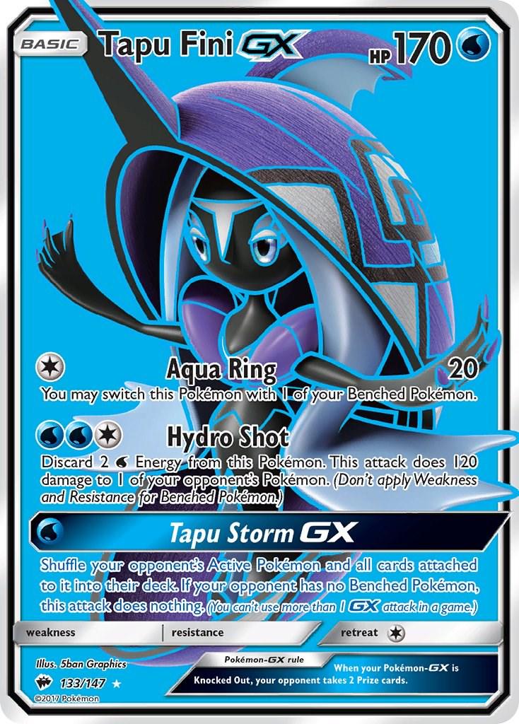 Tapu Fini GX #133 Pokemon Burning Shadows