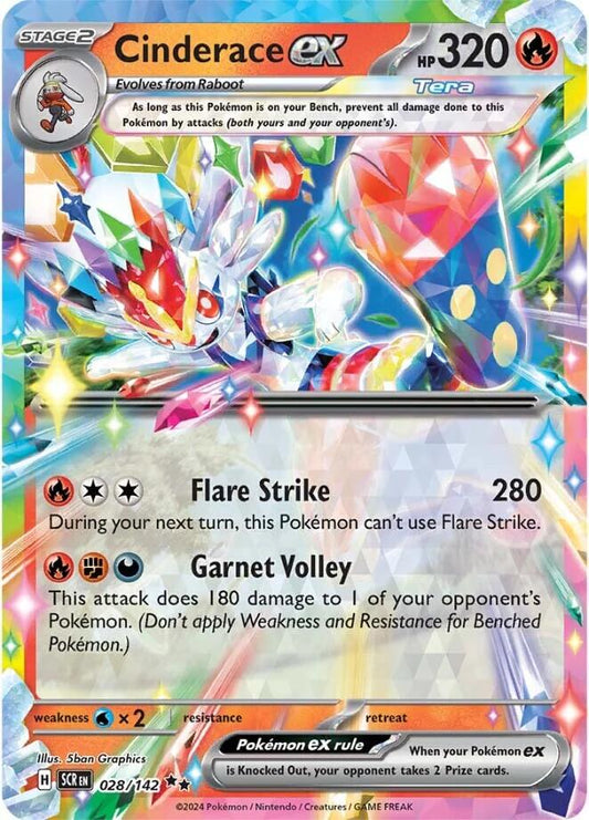 Cinderace ex #28 Pokemon Stellar Crown