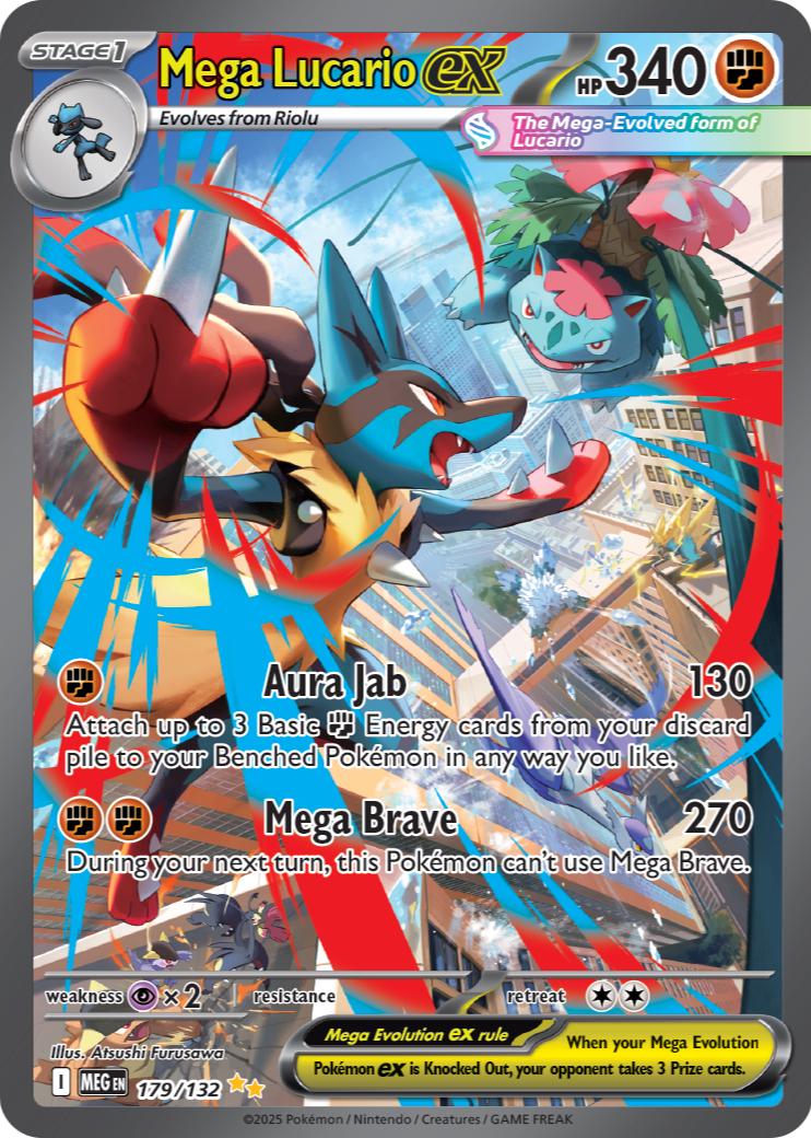 Mega Lucario Ex #179 Pokemon Mega Evolution