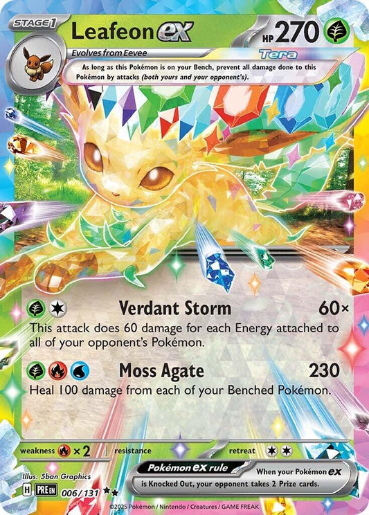 Leafeon ex #6 Pokemon Prismatic Evolutions