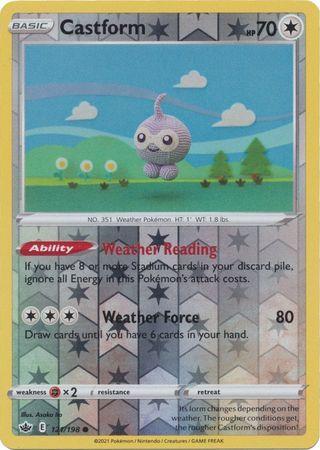 Castform [Reverse Holo] #121 Pokemon Chilling Reign (Lightly Played Condition)