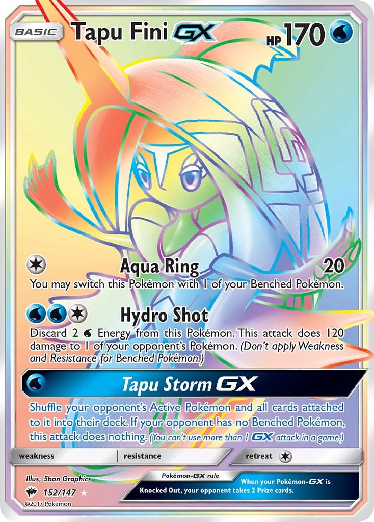 Tapu Fini GX #152 Pokemon Burning Shadows
