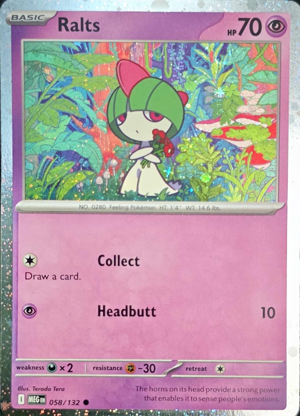 Ralts [Cosmos Holo] #58 Pokemon Mega Evolution