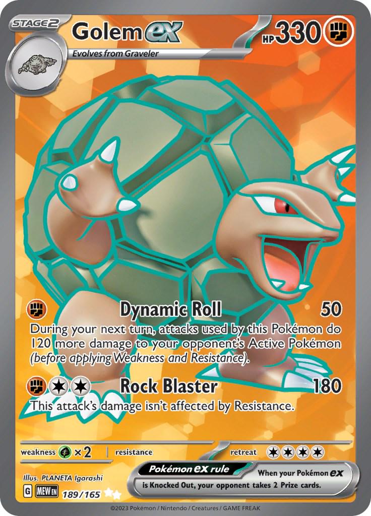 Golem ex #189 Pokemon Scarlet & Violet 151