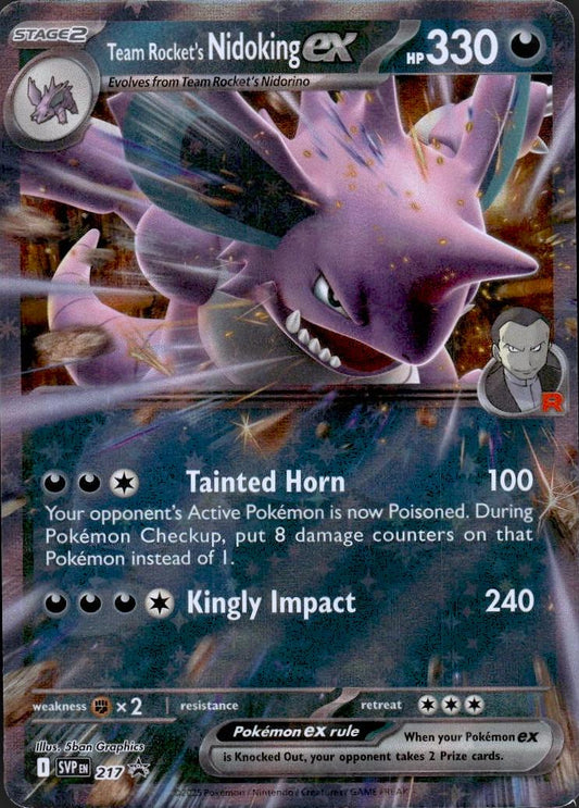 Team Rocket's Nidoking Ex #217 Pokemon Promo