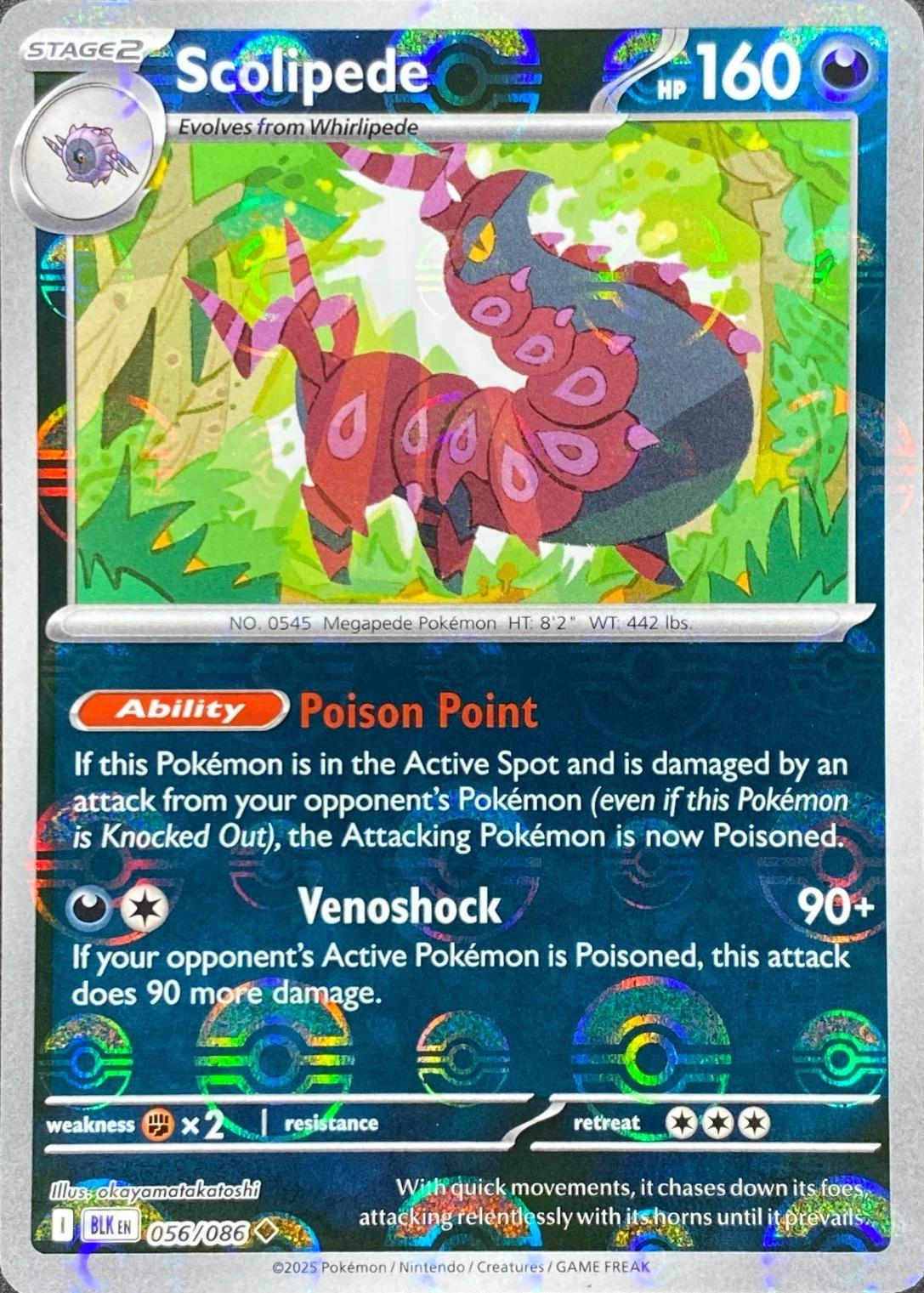 Scolipede [Poke Ball] #56 Pokemon Black Bolt