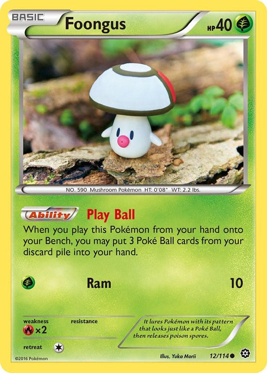 Foongus #12 Pokemon Steam Siege Yuka Morii (Moderately Played)