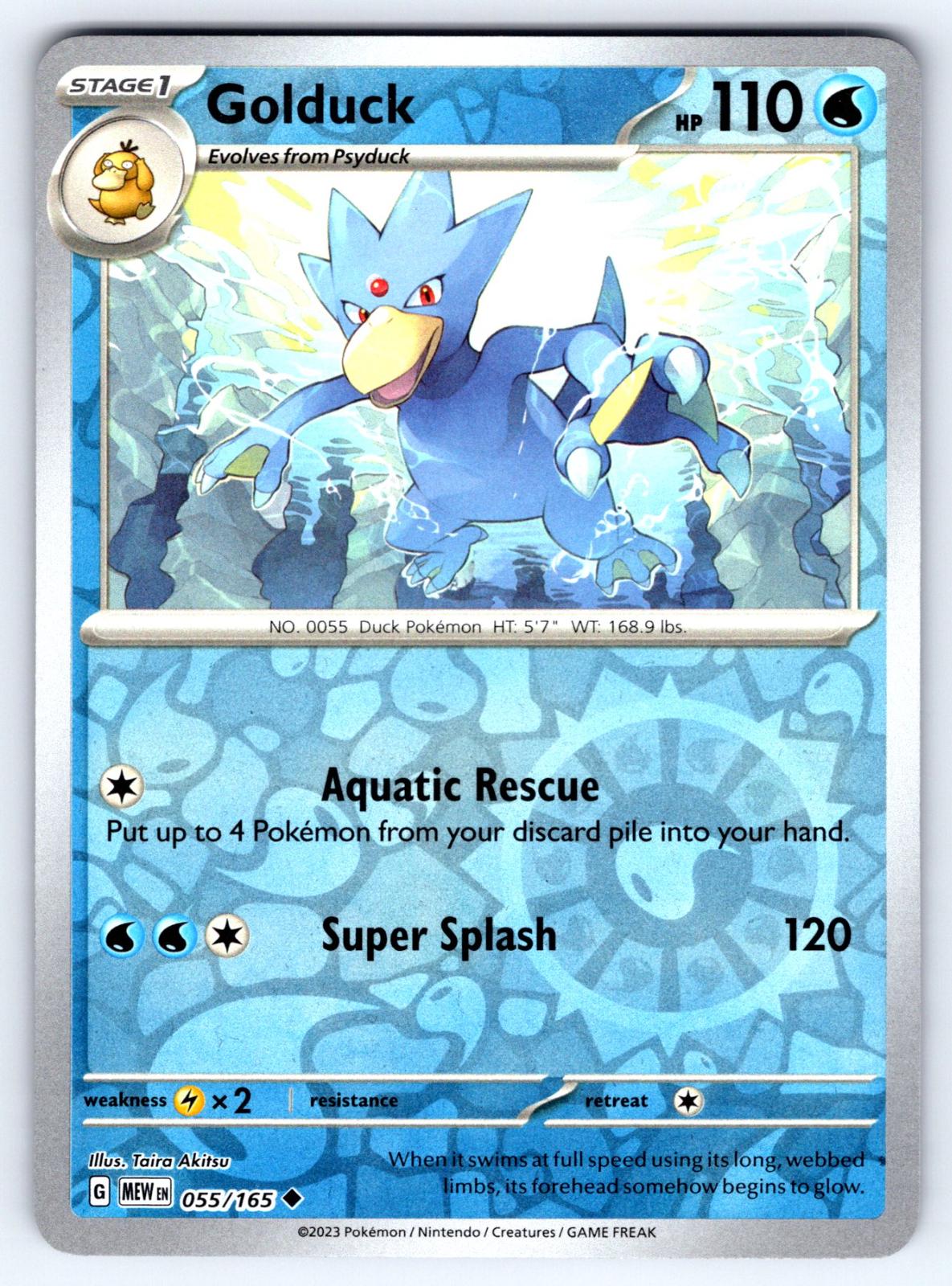 Golduck [Reverse Holo] #55 Pokemon Scarlet & Violet 151